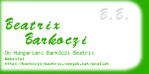 beatrix barkoczi business card